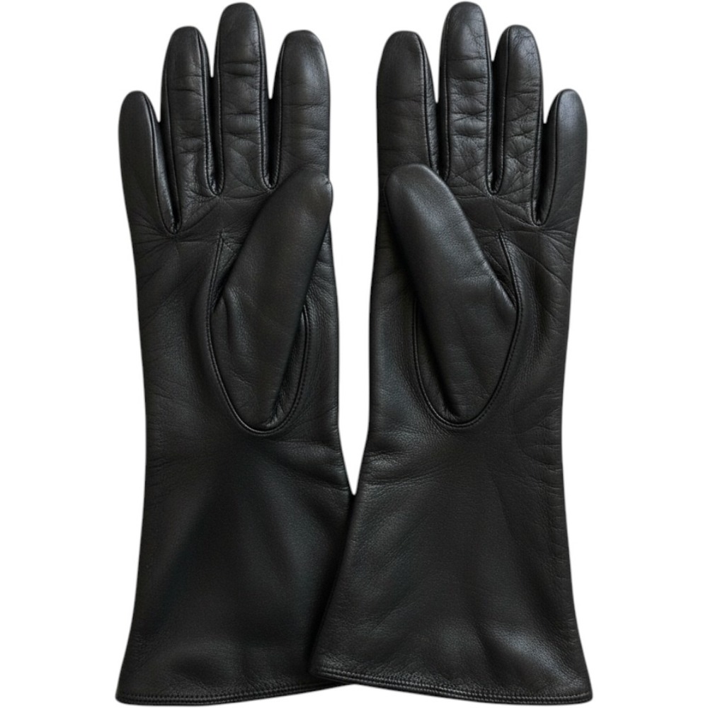 Shillito's Leather Gloves Women OS Black Vintage Italian Dark Academia Old Money